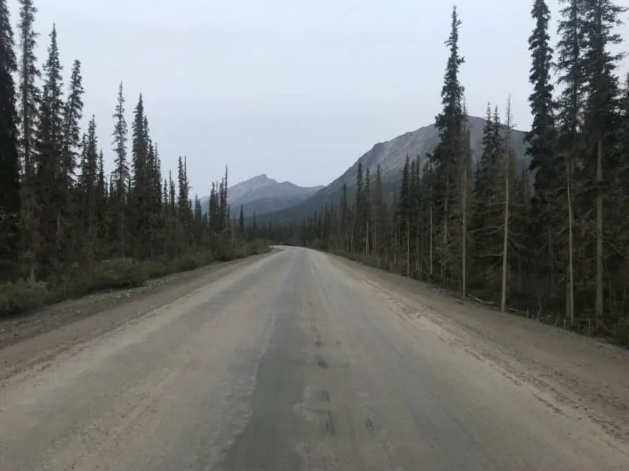 The Dalton Highway going downhill