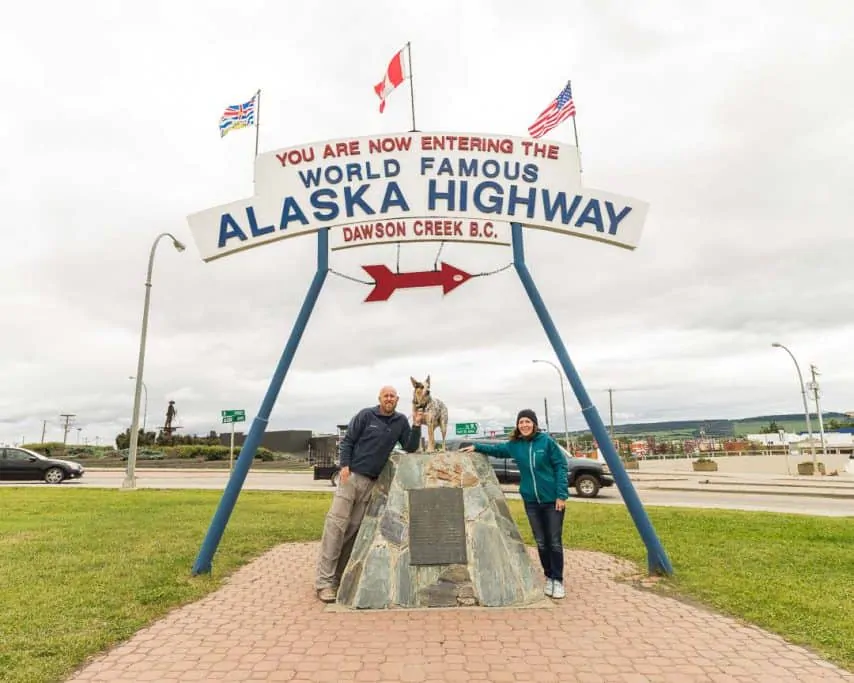 The Alaska Highway sign