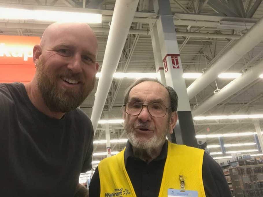 Two friends smiling at the camera