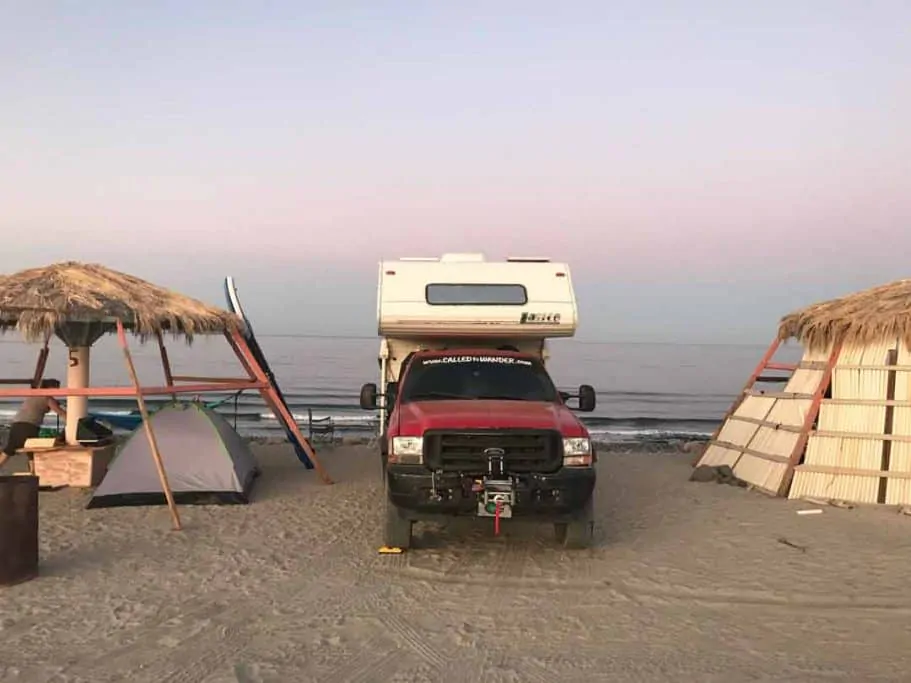 Camping at Beluga Camp in Baja