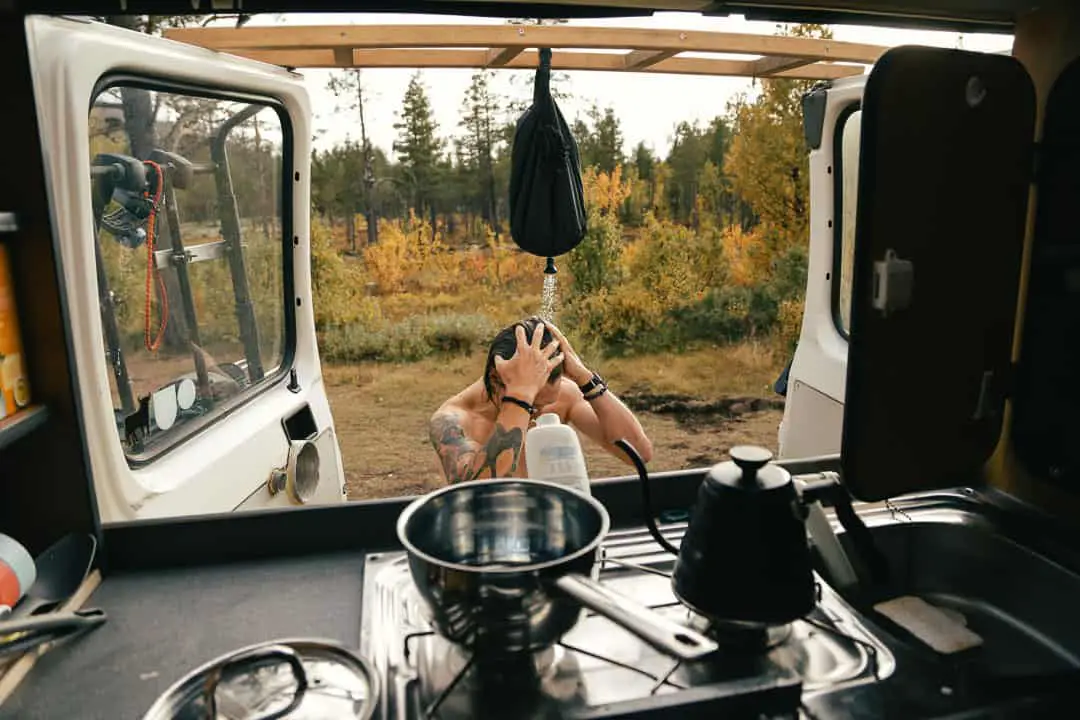 A shower is one of those van life essentials we can't do without