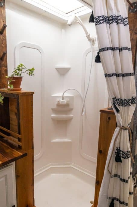 Inside of RV shower